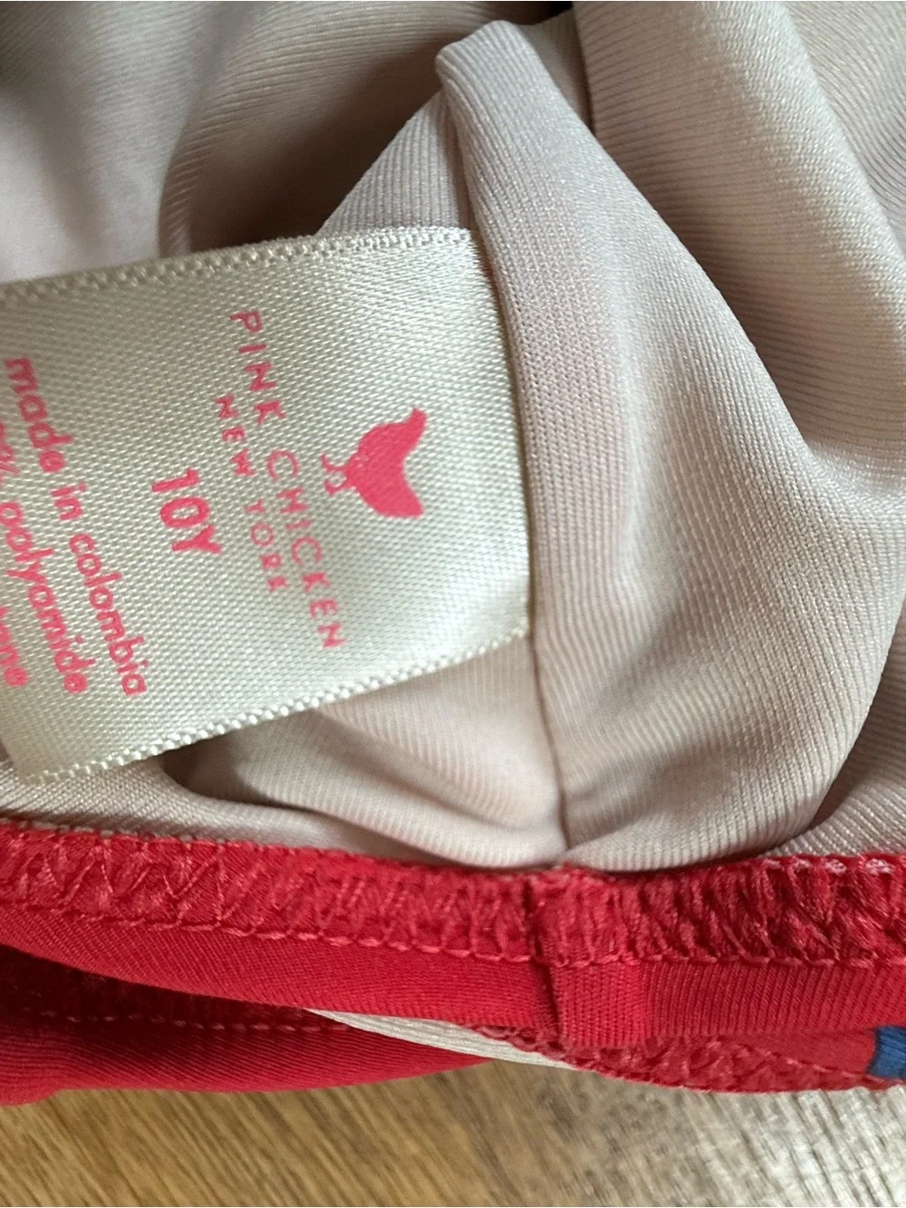 Pink Chicken Shelly One Piece Swimsuit Red Nautical NWT Girls 10 10Y